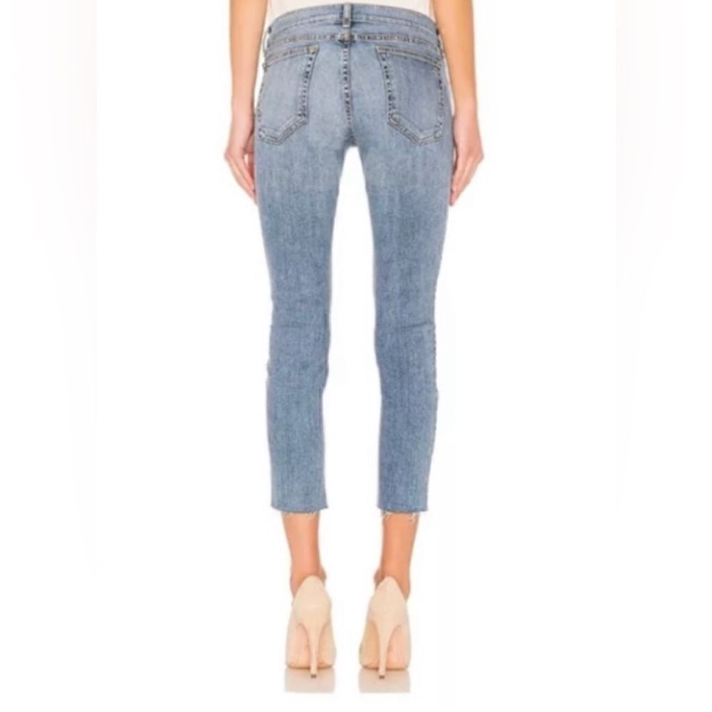 Women RAG & BONE Blue Dre Capri Alphaville Denim Skinny Raw Hem Jeans Sz 27